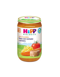 Potito de pasta con tomate y ternera Bio +12 M 250g Hipp